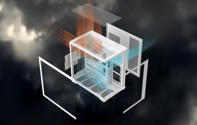 darkFlash C280 bílá počítačová skříň se 7 ventilátory