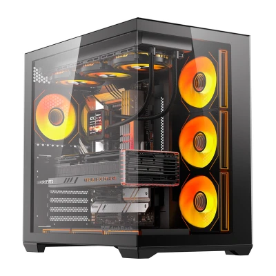 DarkFlash C280 černá počítačová skříň se 7 ventilátory