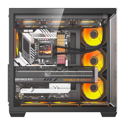 DarkFlash C280 černá počítačová skříň se 7 ventilátory