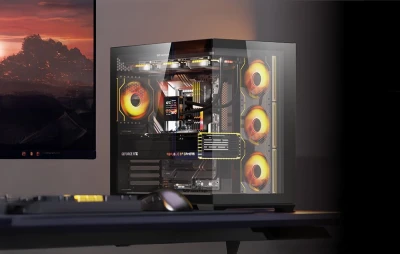 DarkFlash C280 černá počítačová skříň se 7 ventilátory