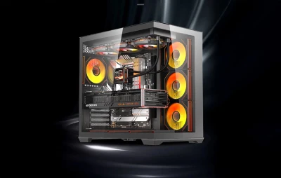 DarkFlash C280 černá počítačová skříň se 7 ventilátory