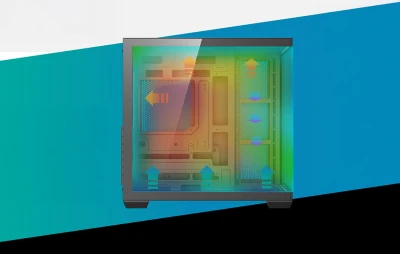 DarkFlash C280 černá počítačová skříň se 7 ventilátory