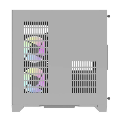 Darkflash Počítačová skříň Darflash FT350 + 5 ventilátorů aRGB (bílá)