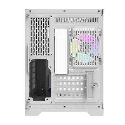 Darkflash Počítačová skříň Darflash FT350 + 5 ventilátorů aRGB (bílá)
