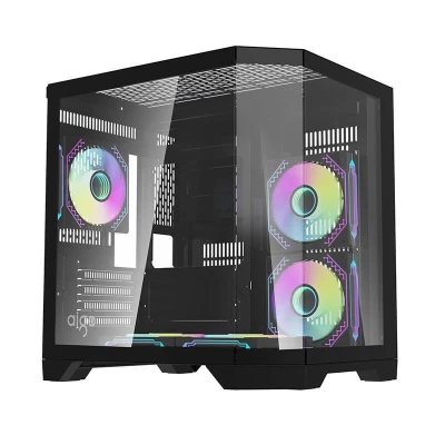 Darkflash Počítačová skříň Darflash FT350 + 5 ventilátorů aRGB (černá) Darkflash Počítačová skříň Darflash FT350 + 5 ventilátorů aRGB (černá)