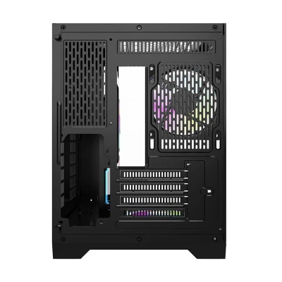 Darkflash Počítačová skříň Darflash FT350 + 5 ventilátorů aRGB (černá)