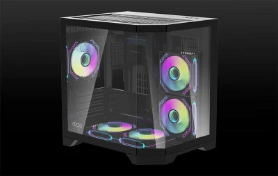 Darkflash Počítačová skříň Darflash FT350 + 5 ventilátorů aRGB (černá)