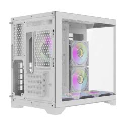 Darkflash Počítačová skříň Darflash FT418 + 6 ventilátorů aRGB (bílá)