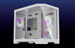 Darkflash Počítačová skříň Darflash FT418 + 6 ventilátorů aRGB (bílá)