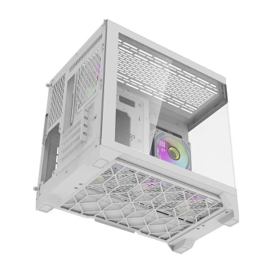 Darkflash Počítačová skříň Darflash FT418 + 6 ventilátorů aRGB (bílá)