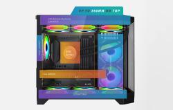 Darkflash Počítačová skříň Darflash FT418 + 6 ventilátorů aRGB (bílá)