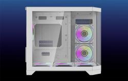 Darkflash Počítačová skříň Darflash FT418 + 6 ventilátorů aRGB (bílá)