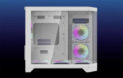 Darkflash Počítačová skříň Darflash FT418 + 6 ventilátorů aRGB (bílá)