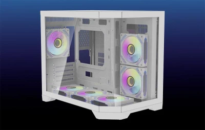 Darkflash Počítačová skříň Darflash FT418 + 6 ventilátorů aRGB (bílá)
