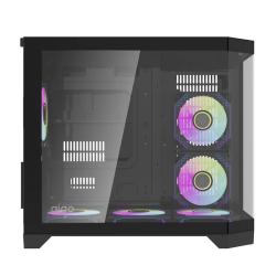 Darkflash Počítačová skříň Darflash FT418 + 6 ventilátorů aRGB (černá)