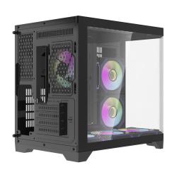 Darkflash Počítačová skříň Darflash FT418 + 6 ventilátorů aRGB (černá)