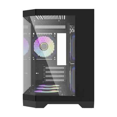 Darkflash Počítačová skříň Darflash FT418 + 6 ventilátorů aRGB (černá)