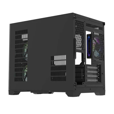 Darkflash Počítačová skříň Darflash FT418 + 6 ventilátorů aRGB (černá)