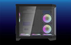 Darkflash Počítačová skříň Darflash FT418 + 6 ventilátorů aRGB (černá)