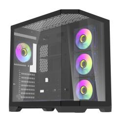 Darkflash Počítačová skříň Darflash FT418 PRO + 7 ventilátorů aRGB (černá) Darkflash Počítačová skříň Darflash FT418 PRO + 7 ventilátorů aRGB (černá)