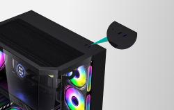 Darkflash Počítačová skříň Darflash FT418 PRO + 7 ventilátorů aRGB (černá)