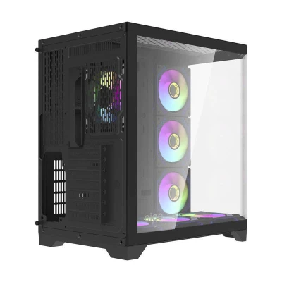 Darkflash Počítačová skrinka Darflash FT418 PRO + 7 ventilátorov aRGB (čierna)