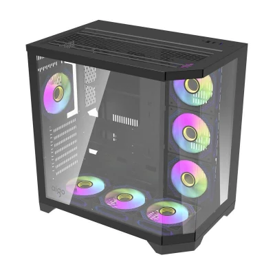 Darkflash Počítačová skrinka Darflash FT418 PRO + 7 ventilátorov aRGB (čierna)