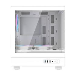 Darkflash Počítačová skříň DB330M + 3 ventilátory aRGB (bílá)