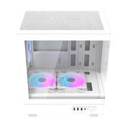 Darkflash Počítačová skříň DB330M + 3 ventilátory aRGB (bílá)