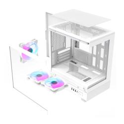 Darkflash Počítačová skříň DB330M + 3 ventilátory aRGB (bílá)