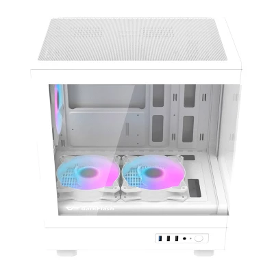 Darkflash DB330M bílá počítačová skříň se 3 ventilátory