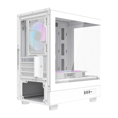Darkflash DB330M bílá počítačová skříň se 3 ventilátory