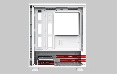 Darkflash DB330M bílá počítačová skříň se 3 ventilátory