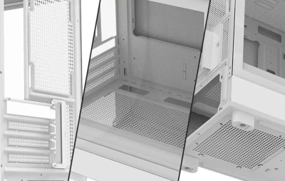 Darkflash Počítačová skříň DB330M Mesh (bílá)