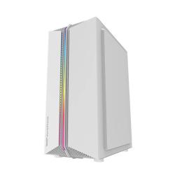 Darkflash Počítačová skříň DK151 LED se 3 ventilátory (bílá)