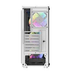 Darkflash Počítačová skříň DK151 LED se 3 ventilátory (bílá)