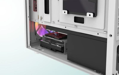 Darkflash Počítačová skrinka DK151 LED so 3 ventilátormi (biela)