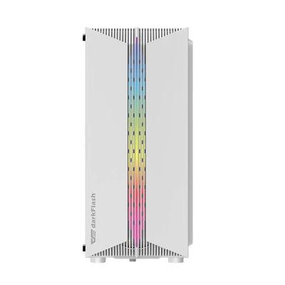 Darkflash Počítačová skrinka DK151 LED so 3 ventilátormi (biela)
