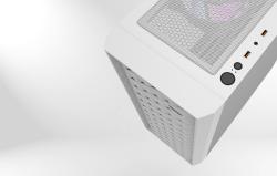 Darkflash Počítačová skříň DK351+ 4 ventilátory (bílá)