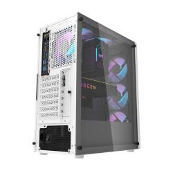 Darkflash Počítačová skříň DK351+ 4 ventilátory (bílá)
