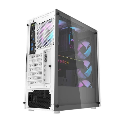 Darkflash Počítačová skrinka DK351+ 4 ventilátory (biela)