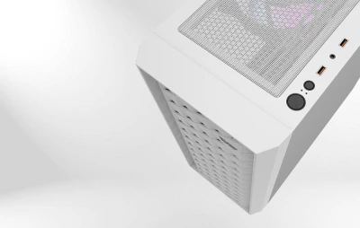 Darkflash Počítačová skrinka DK351+ 4 ventilátory (biela)