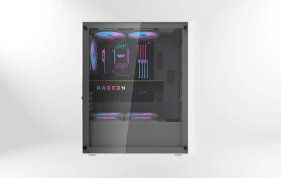 Darkflash Počítačová skrinka DK351+ 4 ventilátory (biela)