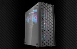 Darkflash Počítačová skříň DK351 + 4 ventilátory (černá)