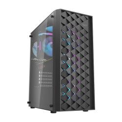 Darkflash Počítačová skříň DK351 + 4 ventilátory (černá)