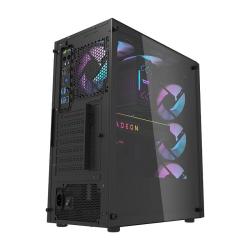 Darkflash Počítačová skříň DK351 + 4 ventilátory (černá)