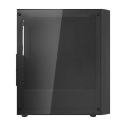 Darkflash Počítačová skříň DK351 + 4 ventilátory (černá)