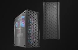 Darkflash Počítačová skříň DK351 + 4 ventilátory (černá)