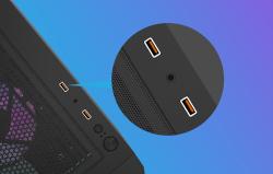 Darkflash Počítačová skříň DK351 + 4 ventilátory (černá)