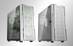 Darkflash Počítačová skříň DK431 + 4 ventilátory (bílá)